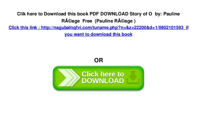 The story of o book pdf